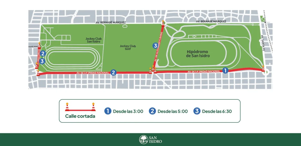 Cortes de tránsito por la Carrera 10K San Isidro este domingo