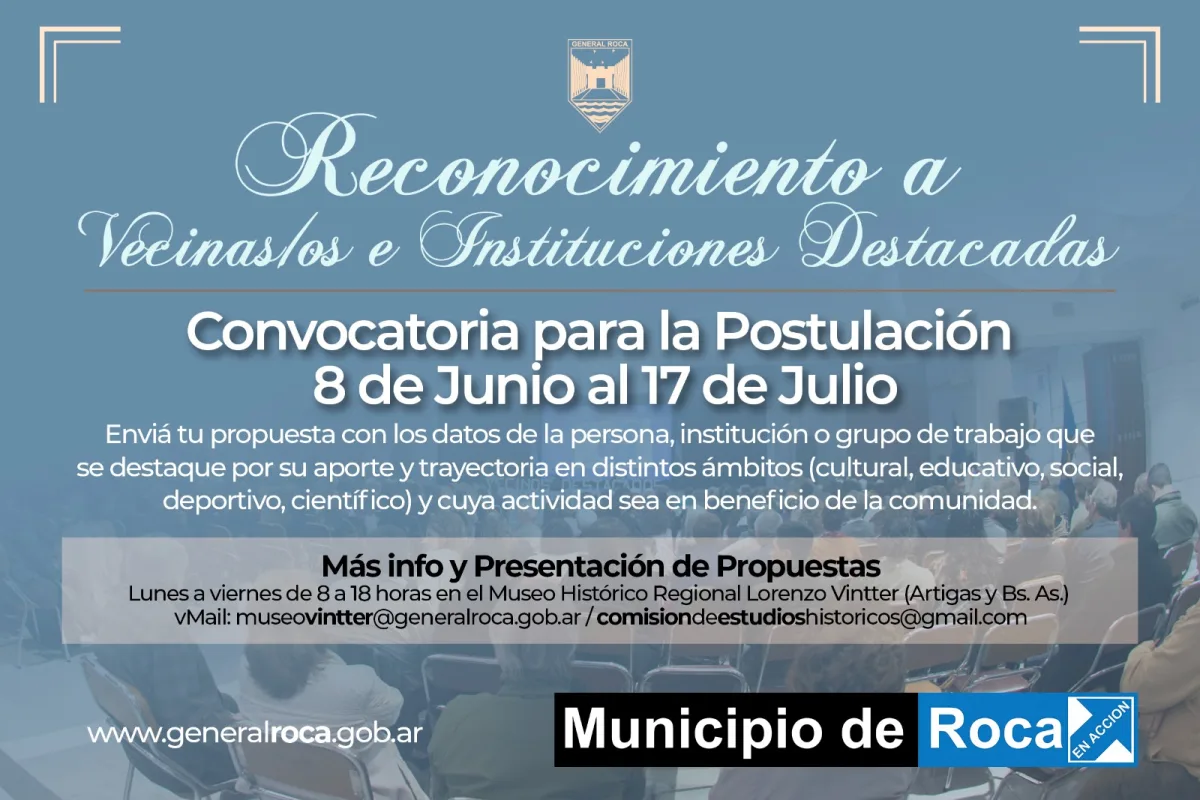 Abren postulaciones para reconocer a vecinos e instituciones