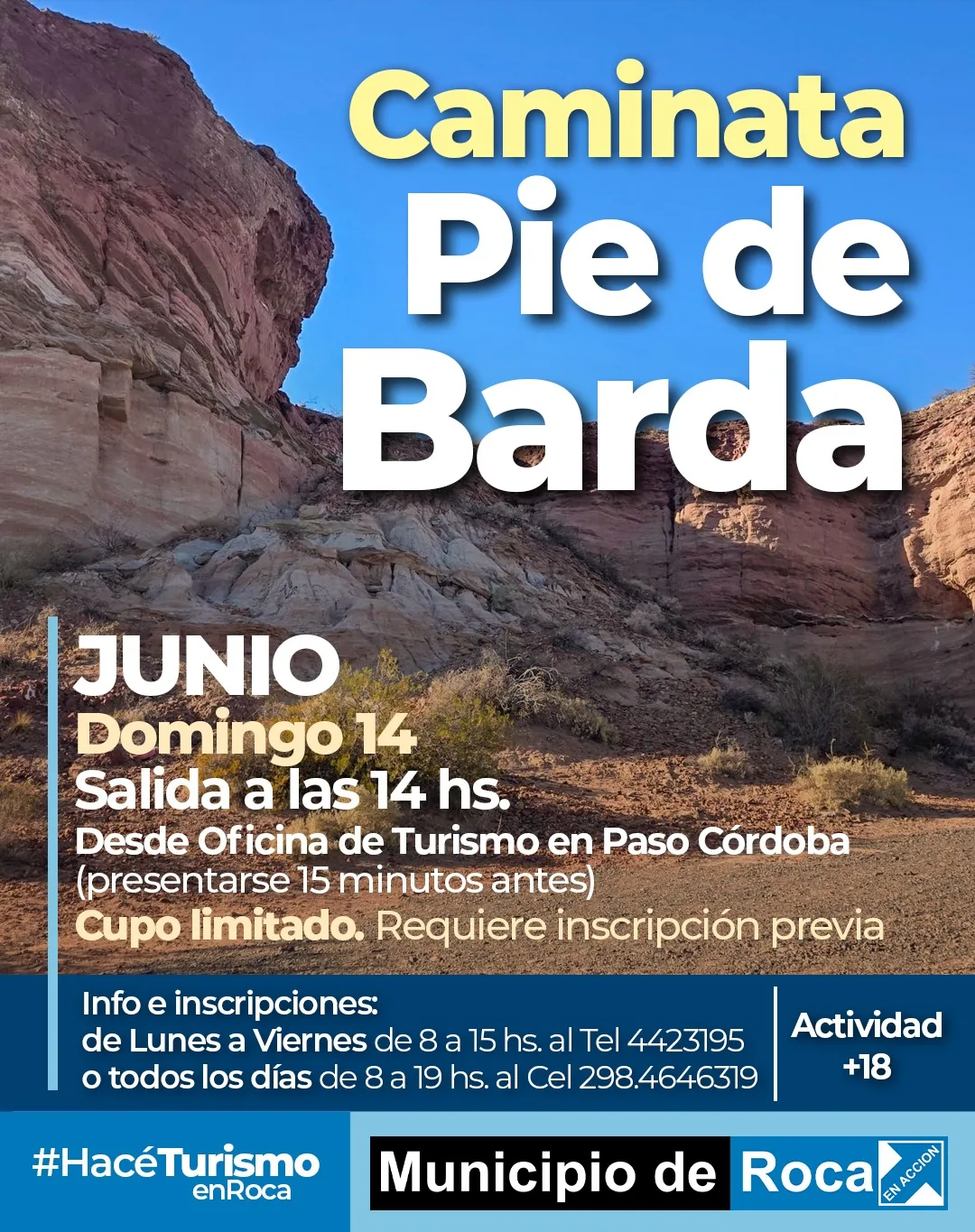 Caminata gratuita en Paso Córdoba este domingo 14 de junio