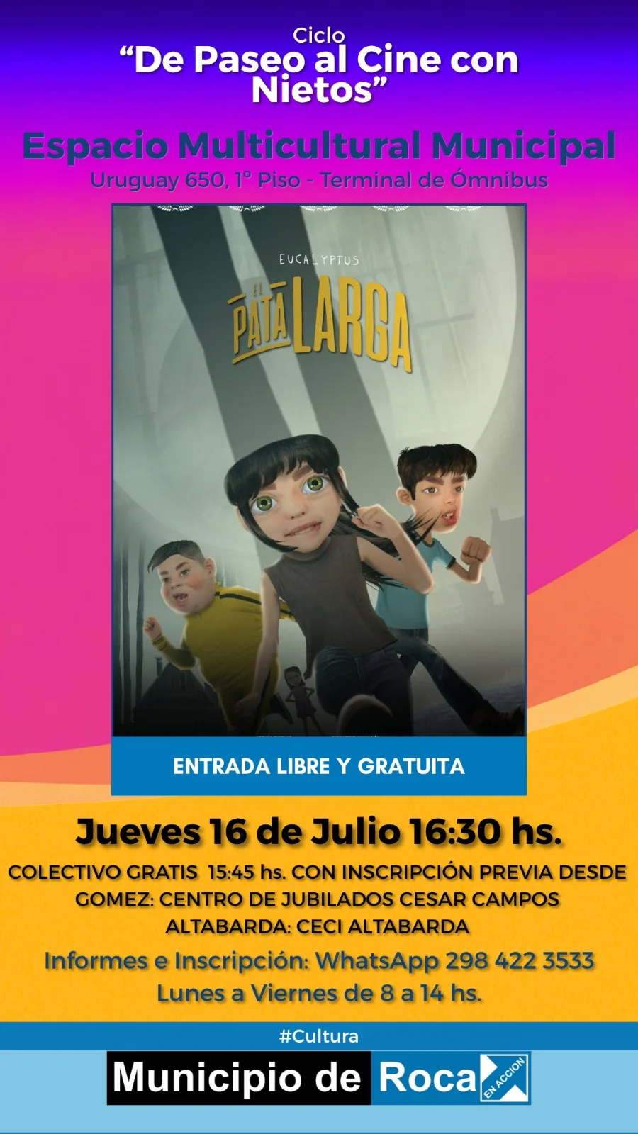 Ciclo 'De Paseo al Cine' invita a abuelos y nietos en julio