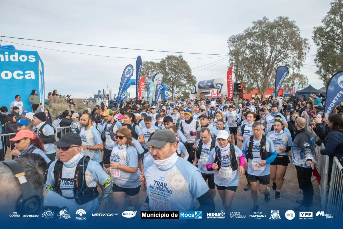 Más de 1300 corredores participaron del Trail Aniversario en Roca