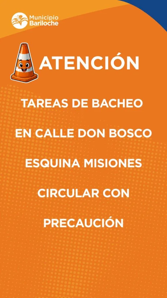 Bacheo en Don Bosco y Misiones mejora la circulación en Bariloche