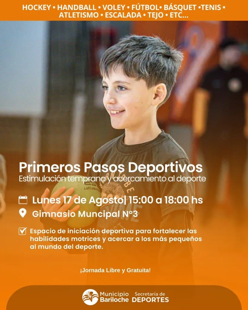 Bariloche organiza jornada gratuita de deportes para niños