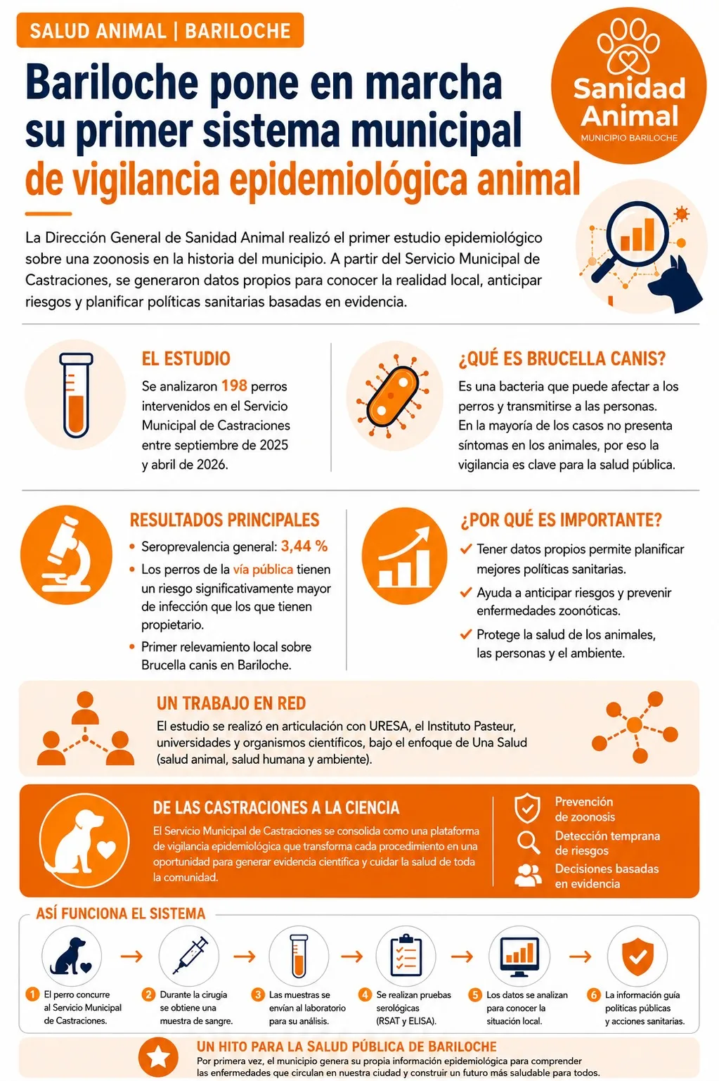 Bariloche realizó su primer estudio epidemiológico municipal sobre Brucella