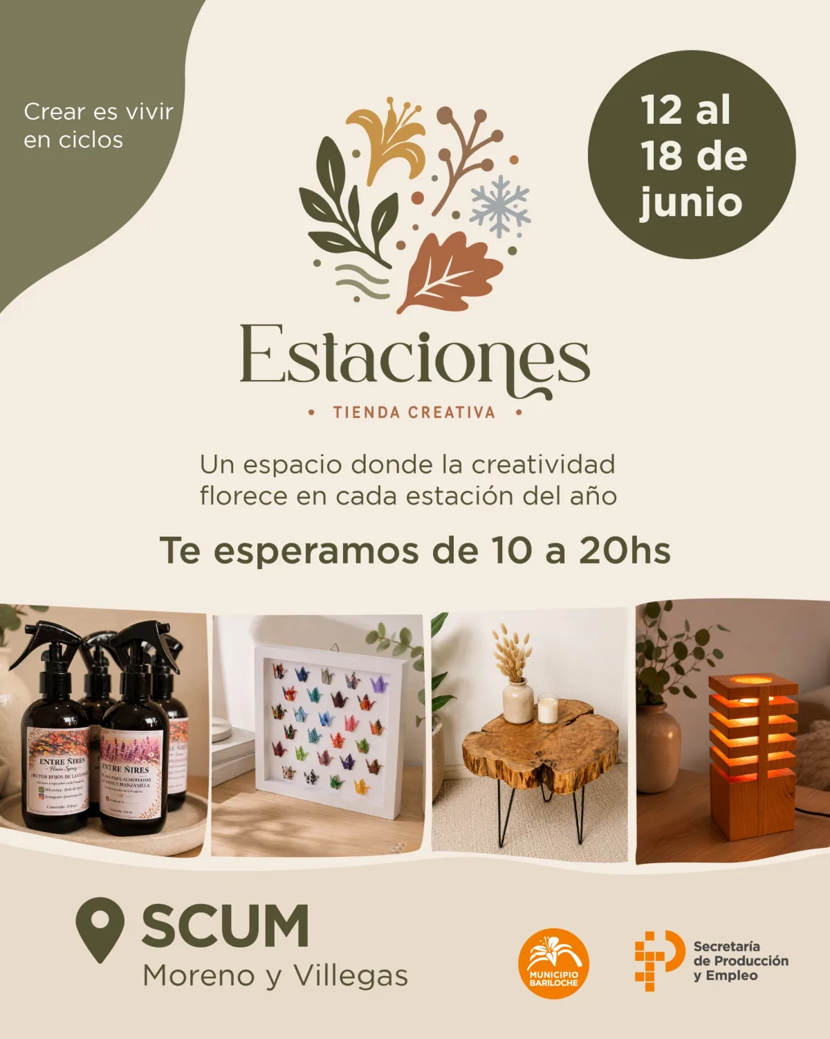 Bariloche se prepara para la Tienda Creativa y nuevas actividades locales