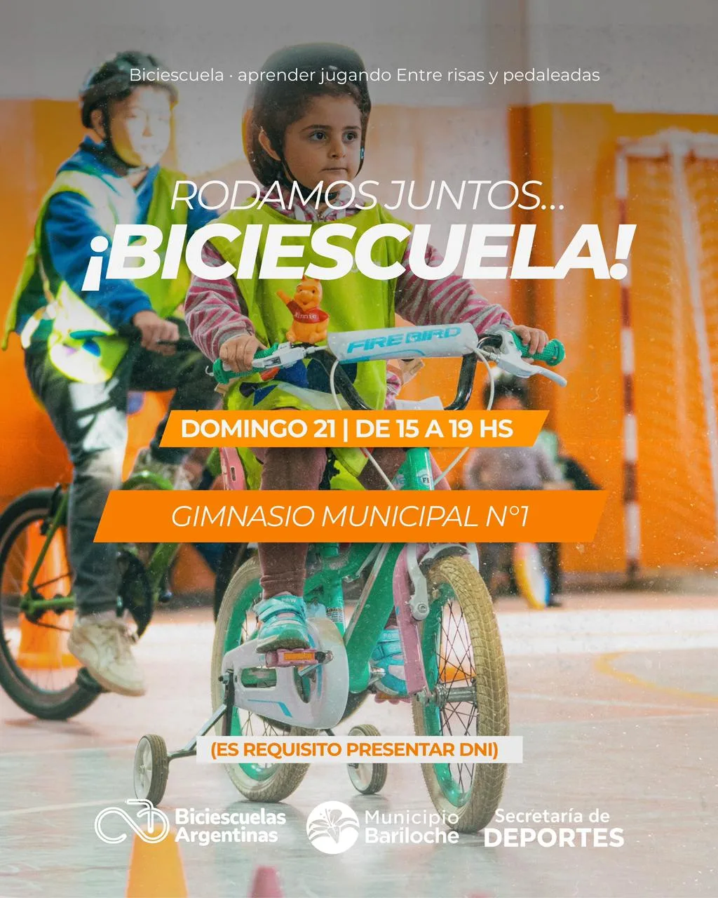 Biciescuela: un espacio para aprender a andar en bicicleta en Bariloche