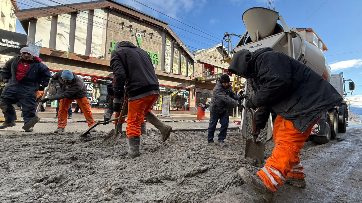 Reparación de hundimientos en el centro de Bariloche finalizada