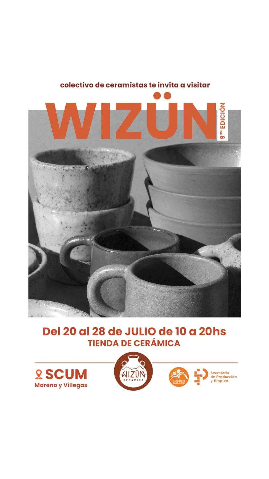 Wizün, Tienda de Cerámica, se realiza del 20 al 28 de julio en Bariloche