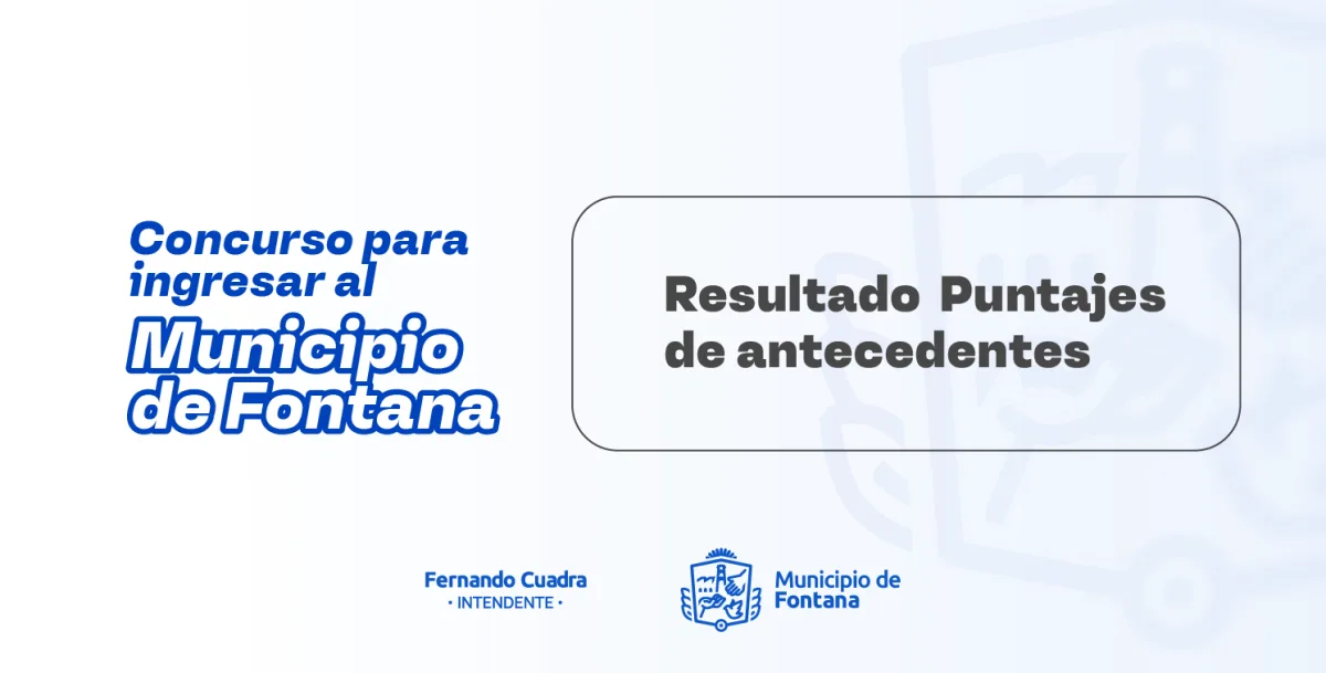 Resultados de Evaluación para Ingreso a la Municipalidad de Fontana
