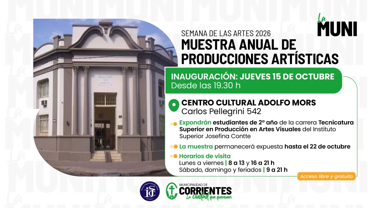 Exposición de artes visuales en el Centro Cultural Adolfo Mors