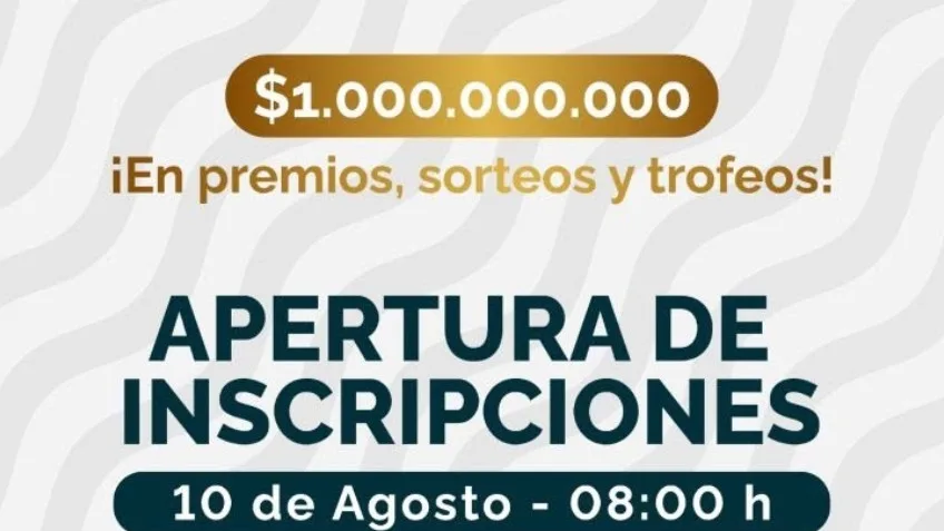 A partir del 10 de agosto, inscripciones para el Concurso de Pesca