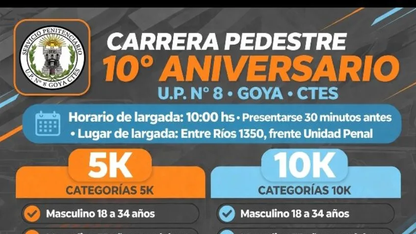 Actividades y maratón por el 10º aniversario de la Unidad Penal 8