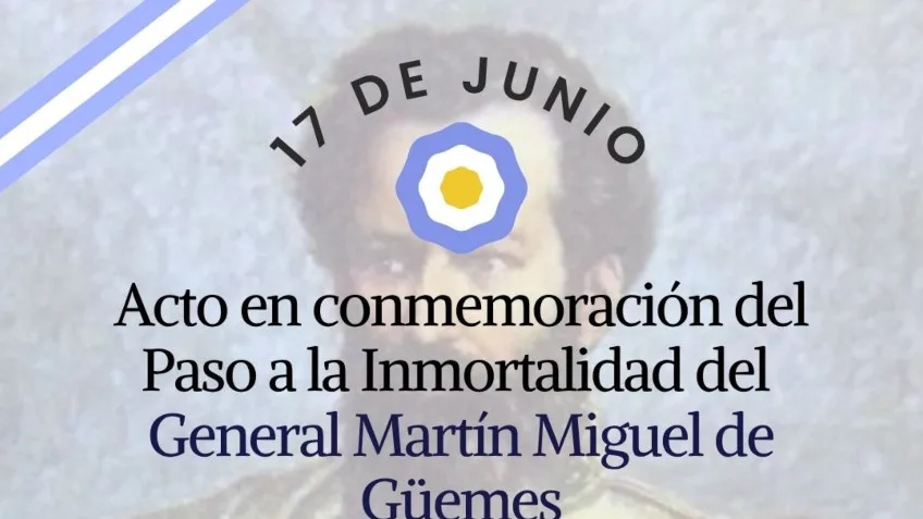 Acto conmemorativo por el General Güemes en Plaza Mitre