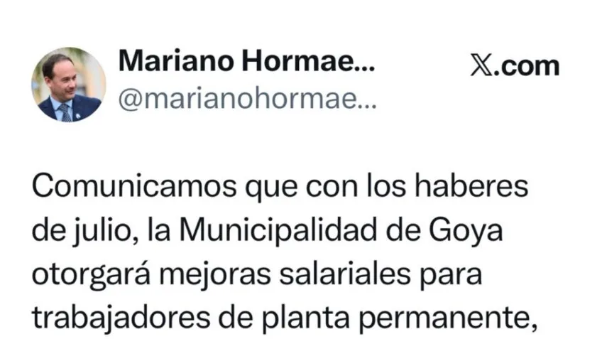 Aumento salarial para agentes municipales en Goya