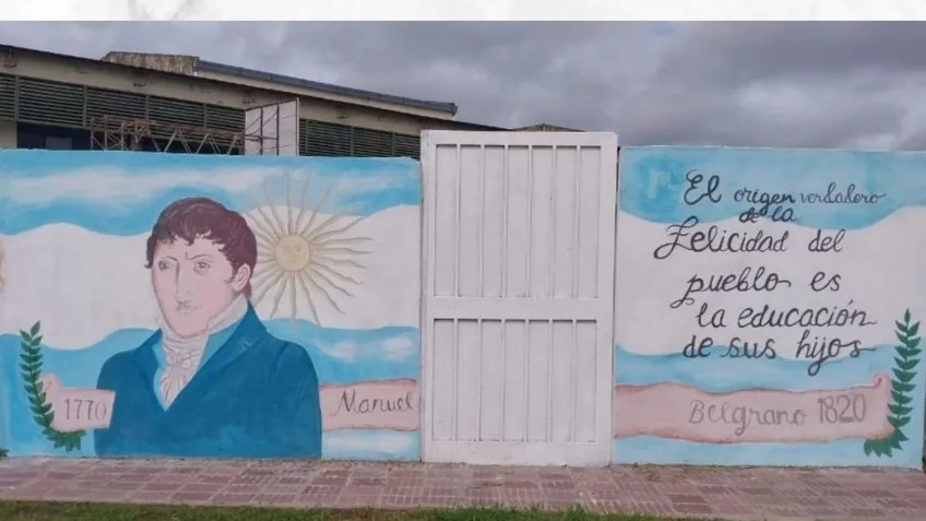 Inauguran mural en la Escuela 370 de Goya