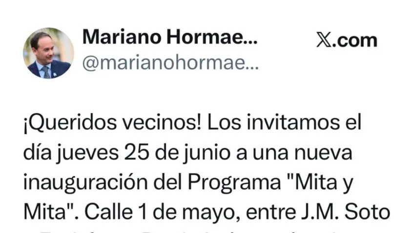 Inauguran nueva cuadra del programa 'Mita y Mita' en Goya