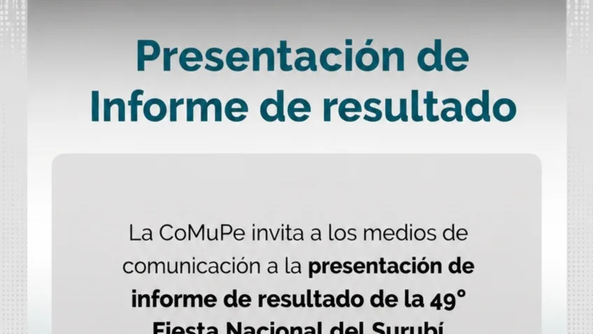 Presentación del informe de la 49° Fiesta Nacional del Surubí