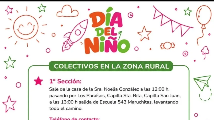 Transporte gratuito para el Día del Niño en Goya