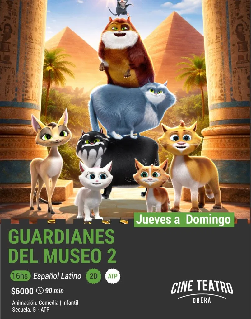 Cine en Oberá: programación de películas del 15 al 18 de octubre