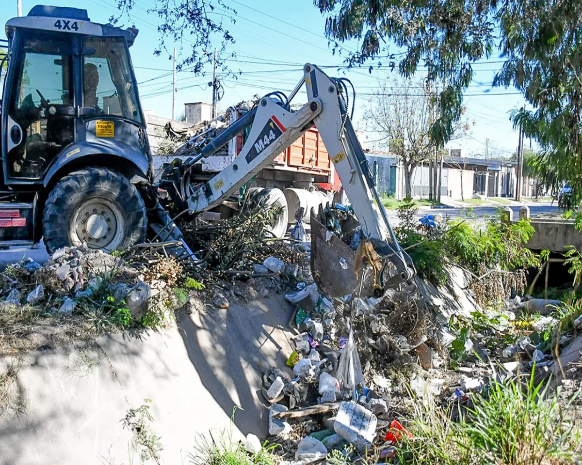 Limpiaron más de 5000 metros de desagües en el sur de la ciudad
