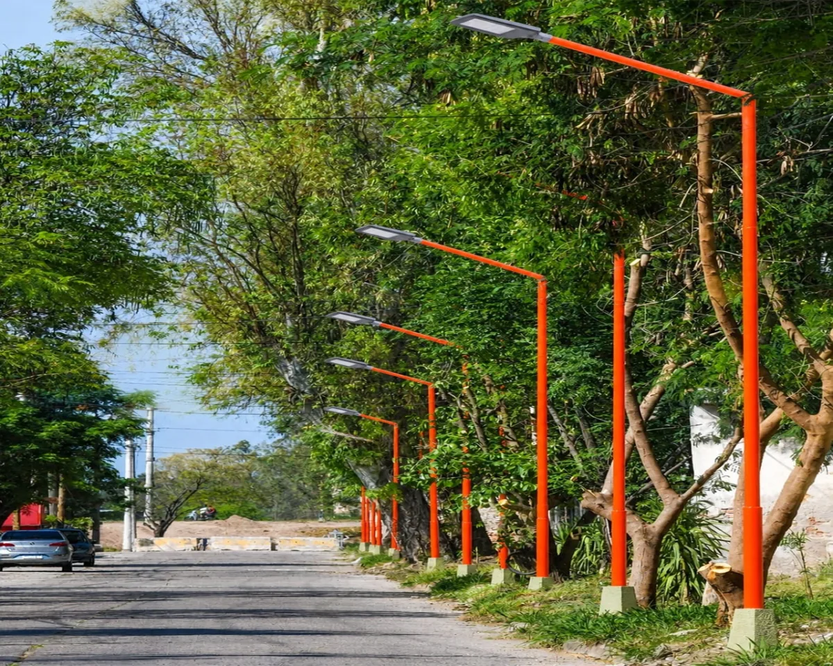 Nuevos focos Led para la calle Chaco mejorarán la iluminación