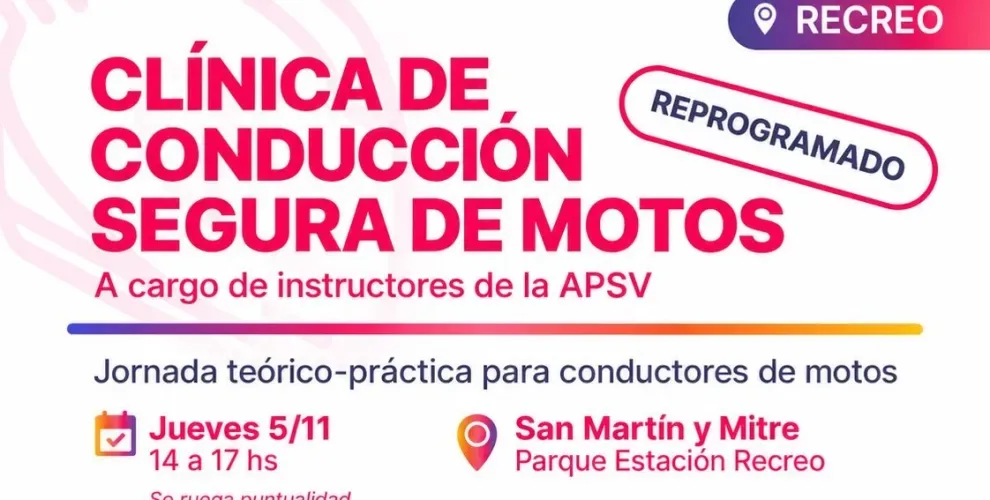 Clinica de Conducción Segura de Motos en Recreo