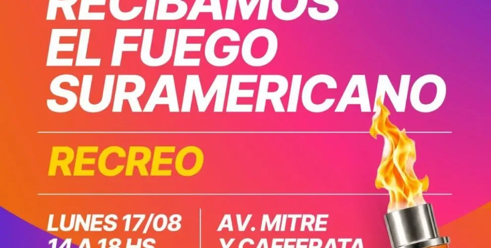 Recreo celebra la llegada del Fuego Suramericano el 17 de agosto