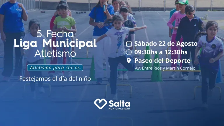La Liga Municipal de Atletismo festejó el Día del Niño en la ciudad