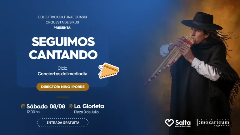 La plaza 9 de Julio recibirá conciertos de sikus en agosto