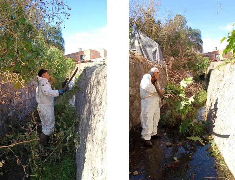 Limpieza del canal pluvial en El Pilar mejora el ambiente local