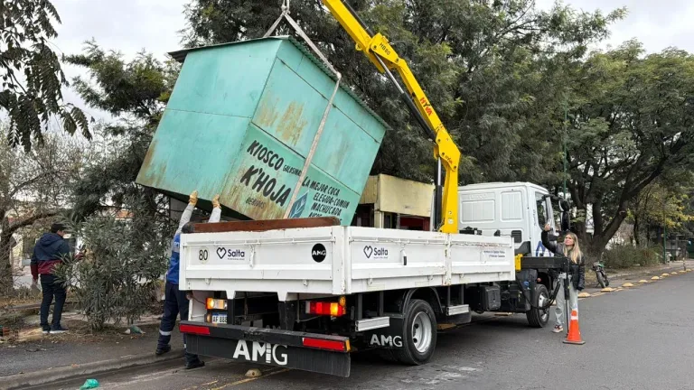 Retiro de estructuras mejora espacios públicos en la zona sur