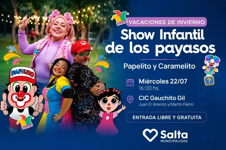 Show gratuito para chicos: Papelito y Caramelito se presentan en la ciudad