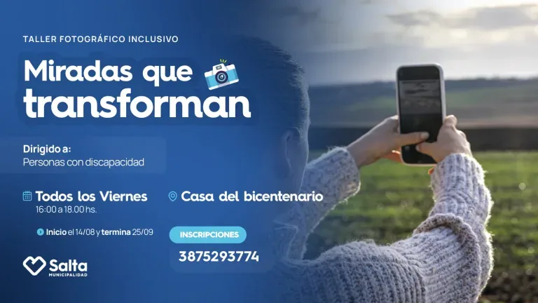 Taller fotográfico inclusivo gratuito para jóvenes con discapacidad