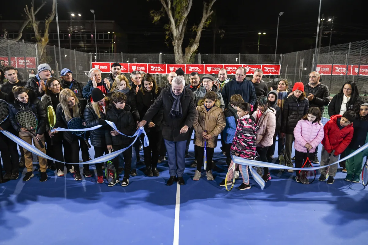 Tigre inauguró tres canchas de tenis en el Polideportivo General Pacheco