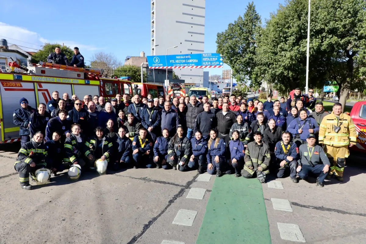 Simulacro de Bomberos en Avellaneda mejoró la capacitación local
