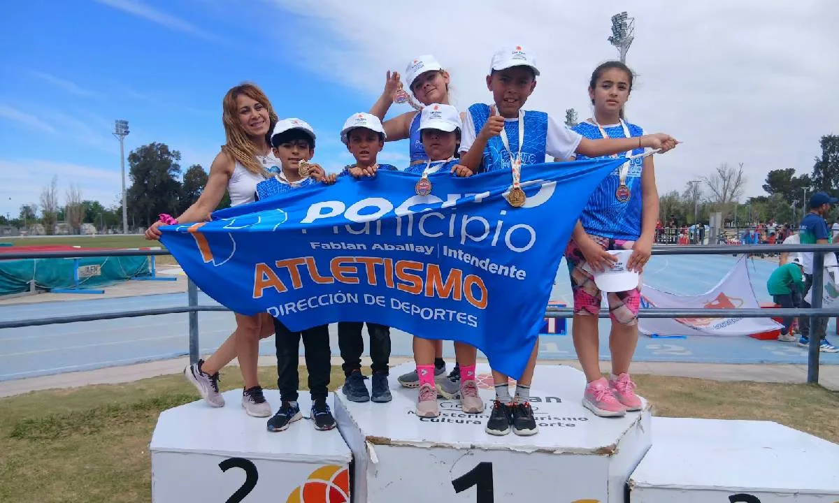 Niños de Pocito brillaron en torneo de Mini Atletismo