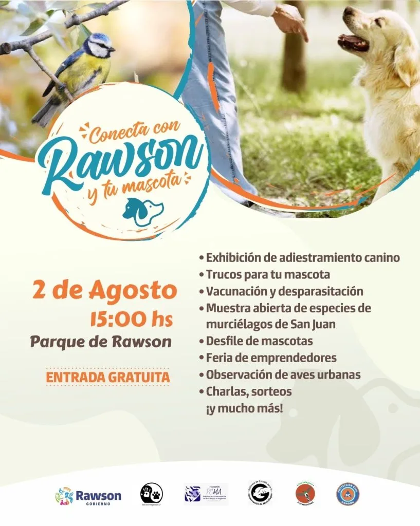 Jornada de cuidado animal en el Parque de Rawson