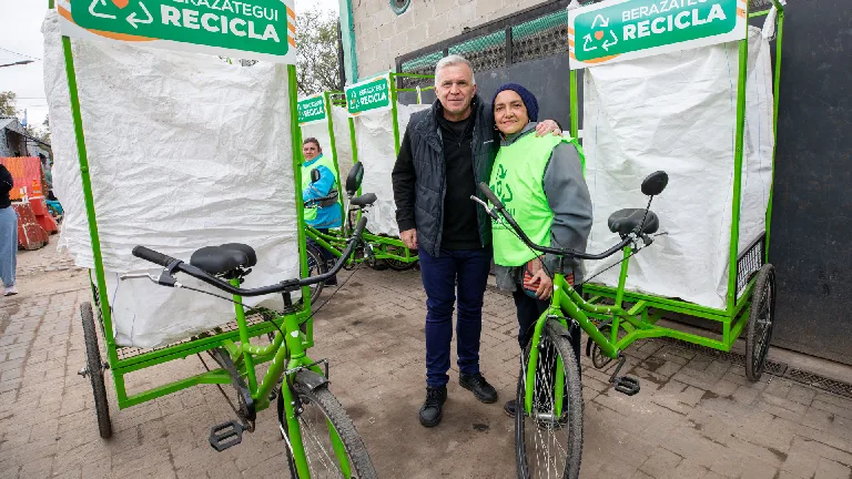 Equipamiento para recicladores de Berazategui mejora su trabajo