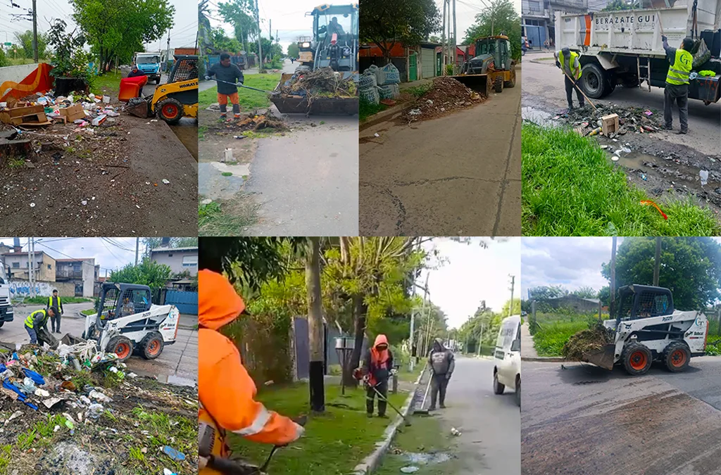 Operativos de limpieza en Berazategui abarcan varios barrios