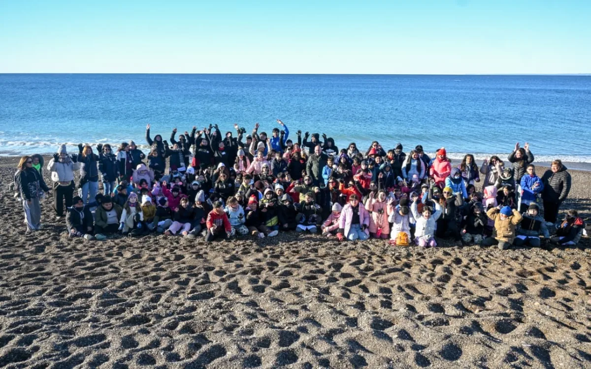 Estudiantes de Puerto Madryn disfrutan el avistaje de ballenas