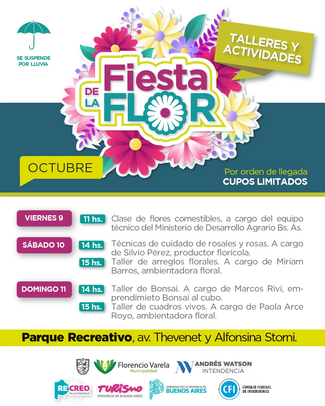 Talleres de floristería y cuidado de plantas en la Fiesta de la Flor