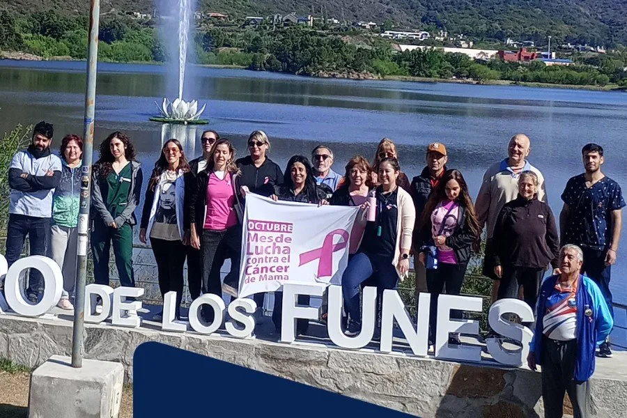 Jornada de salud y caminata en Potrero de los Funes por Octubre Rosa