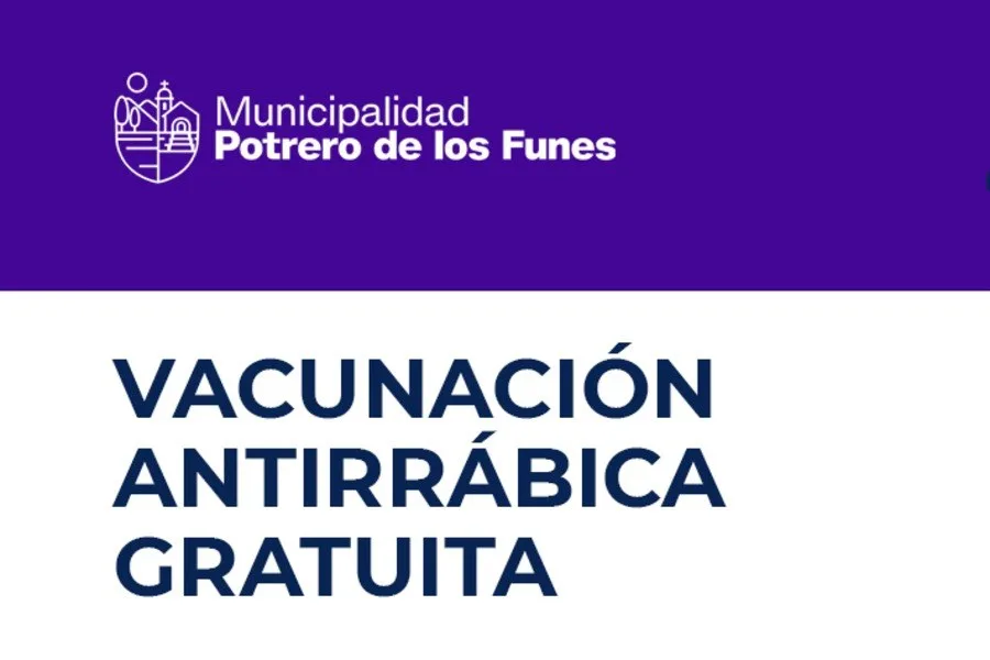 Vacunación antirrábica gratuita para mascotas en Potrero de los Funes