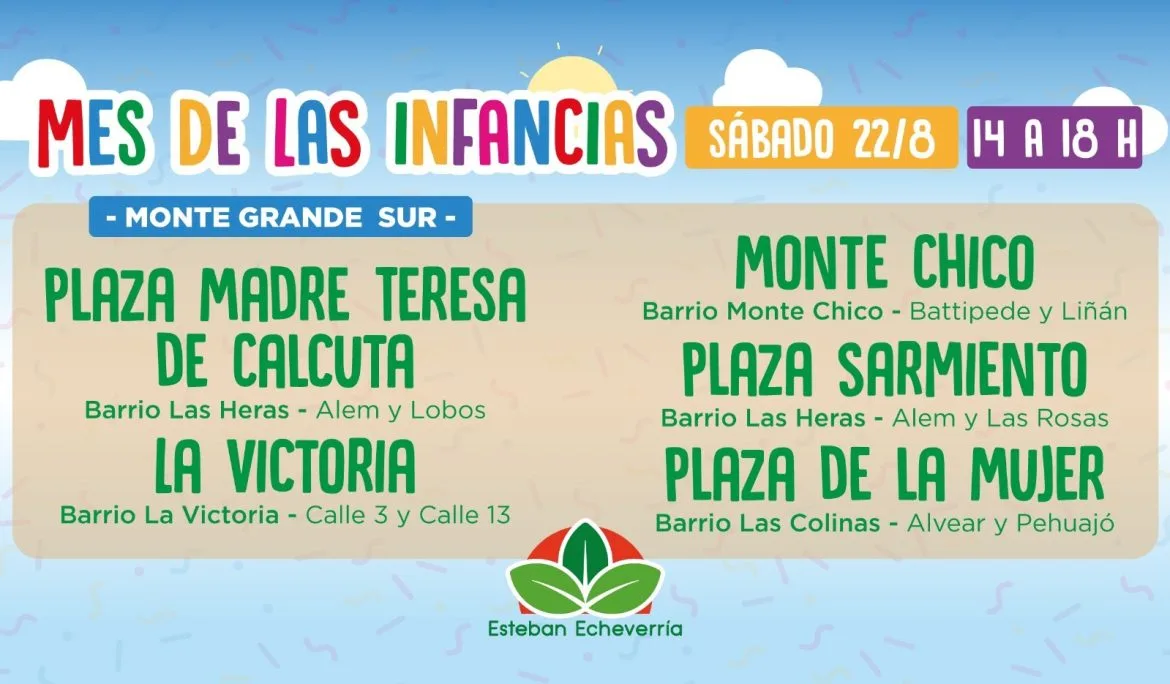Actividades gratuitas para el Mes de las Infancias en Esteban Echeverría
