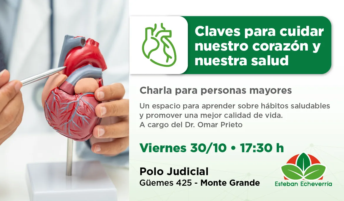 Charla sobre salud cardíaca para mayores en Esteban Echeverría