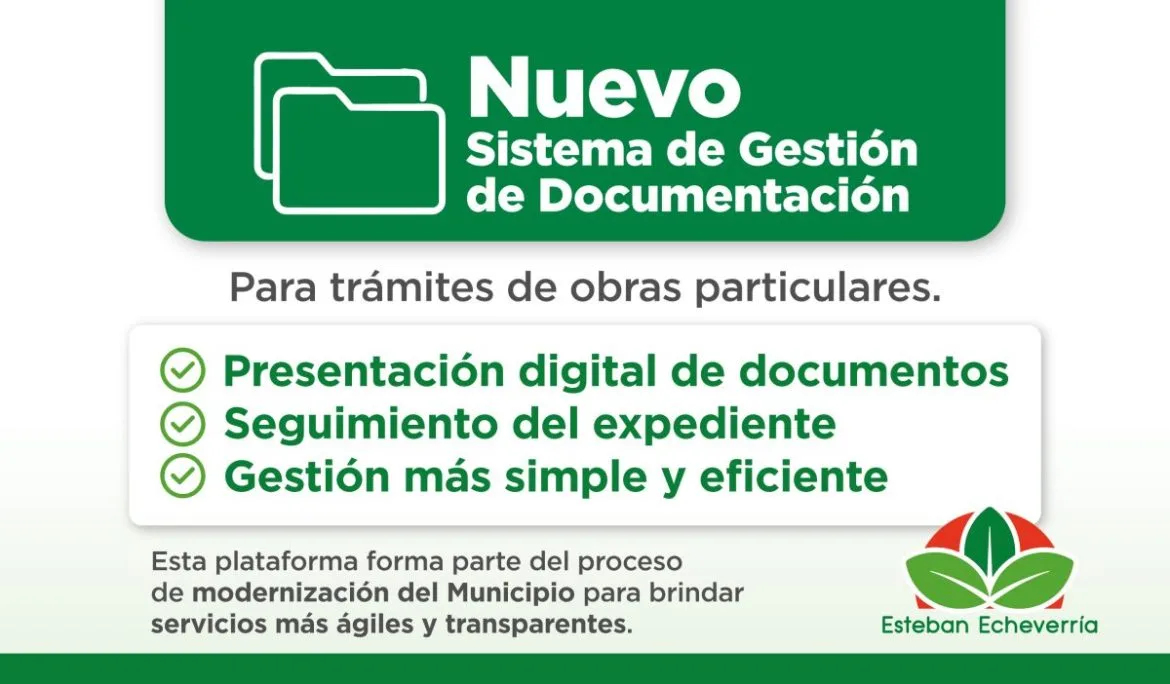 Esteban Echeverría lanzó un sistema digital para trámites de obras