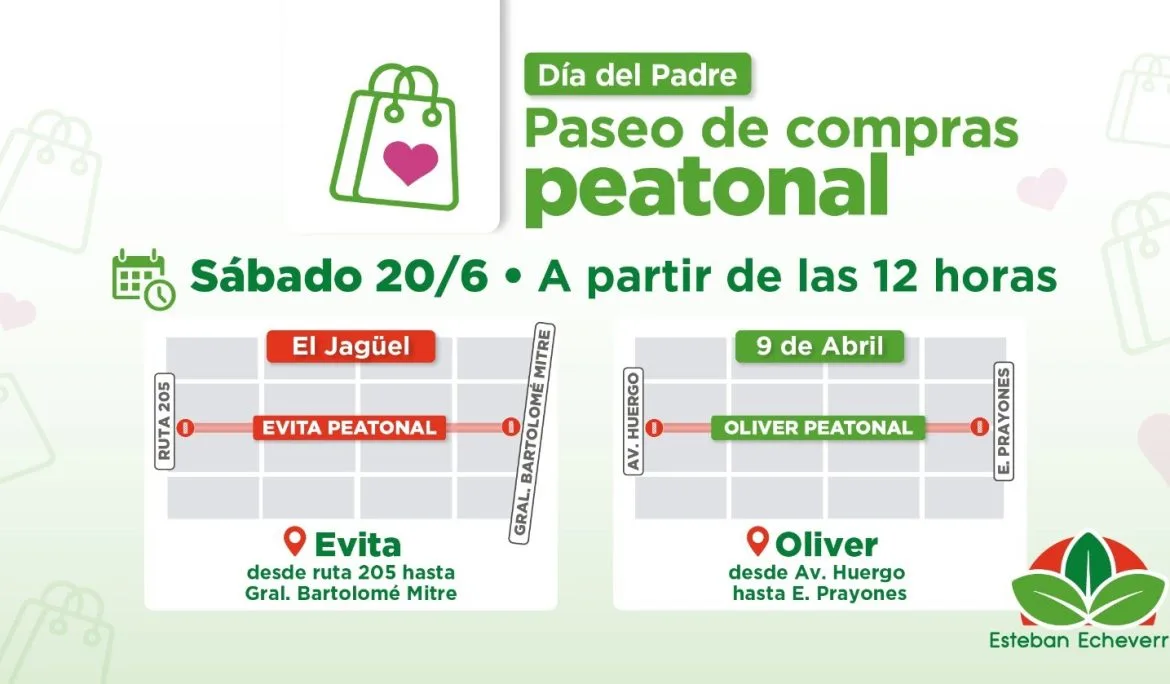 Peatonalización en 9 de Abril y El Jagüel por el Día del Padre