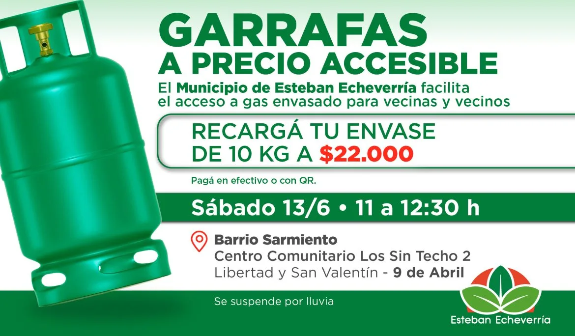 Recarga de garrafas a precio accesible en 9 de Abril