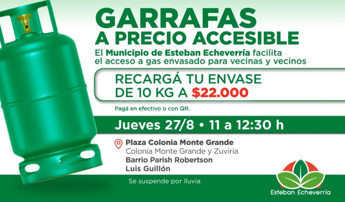 Recarga de garrafas a precios accesibles en Luis Guillón