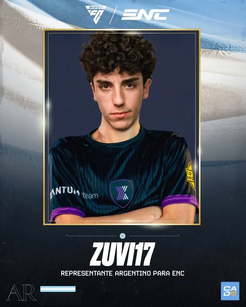 Lautaro Zuviría competirá por Argentina en el eNations 2026